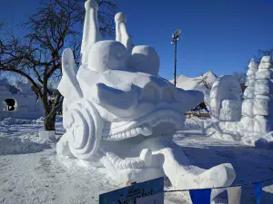 thumbnail of Chinese Dancing Dragon snow sculpture